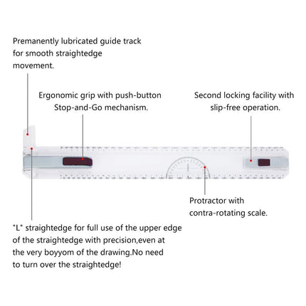 A3 Drawing Board T-Square Mechanical Drafting Tool Set Architecture Engineering