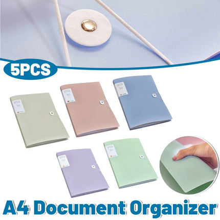 5PCS A4 Folder 30 Clear Pockets Document File Organizer for Office School Use