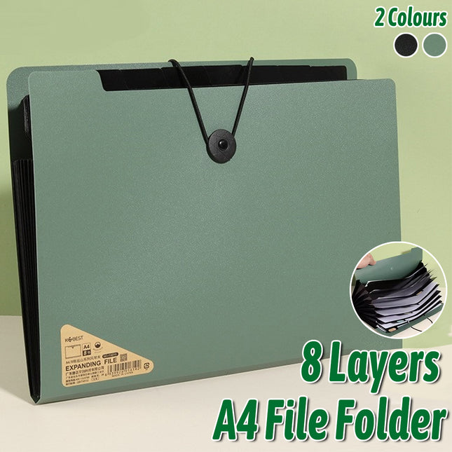 8 Cell File Folder Organizer Bag Test Paper Storage Document Holder School Office
