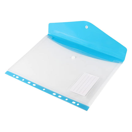 12 PCS A4 Binder Pouch 11Hole Vertical File Bag Waterproof For Document Storage