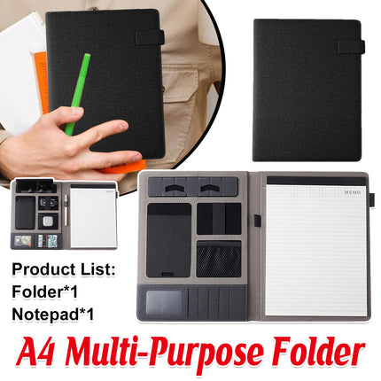 A4 Multifunctional Business File Folder Sturdy for Office Document Paper Storage