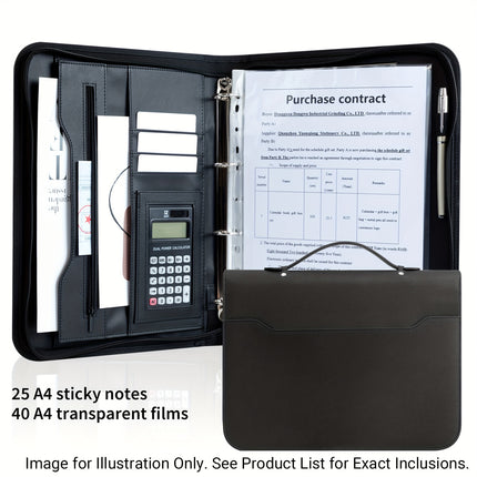 A4 Portfolio Ring Binder Durable Material For Office School Document Storage
