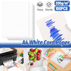 White Card Paper Set 100PCS A4 Size Blank Hand Painted Drawing Craft Sheets
