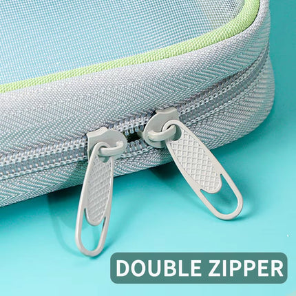 4PCS A4 Clear Zipper File Storage Bags Large Capacity for Documents Books Papers