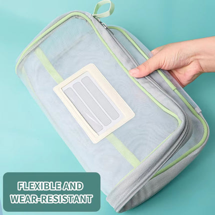 4PCS A4 Clear Zipper File Storage Bags Large Capacity for Documents Books Papers