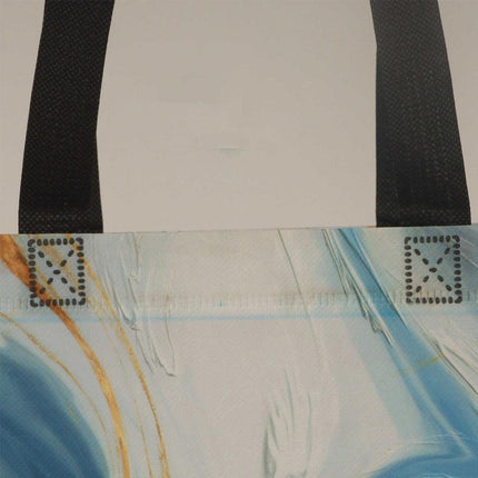25xFashion Non Woven Tote Bags Reusable Shopping Bags Clothing Store Blue
