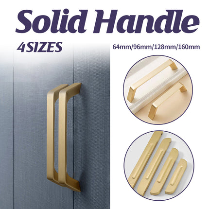 Modern Minimalist Cabinet Handles Drawer Pulls 2 Styles for Wardrobe Door