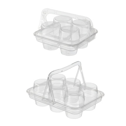 Clear Pastry Cake Box with Handle Portable Dessert Packaging Bakery Box Takeaway