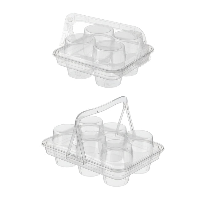 Clear Pastry Cake Box with Handle Portable Dessert Packaging Bakery Box Takeaway