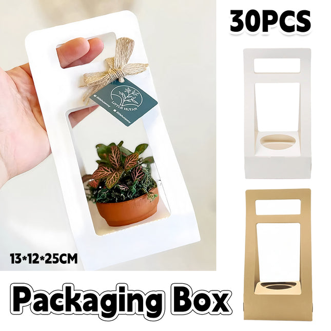 30PCS Flower Gift Packaging Boxes with Handle Durable Birthday Wedding Favors