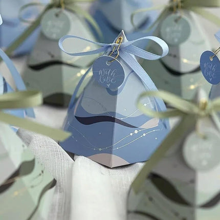 50PCS Hexagonal Candy Cones Treat Box Party Favor Bags for Wedding Birthday