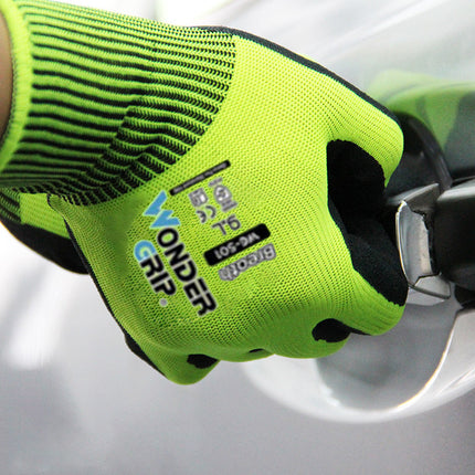 2 Pairs Nitrile Coated Garden Work Gloves Breathable Oil Resistant Non Slip