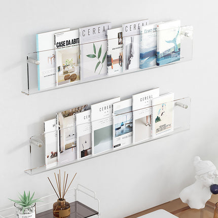 Wall-Mount Acrylic Storage Rack 2 Styles Storage Shelf Modern for Home Bathroom
