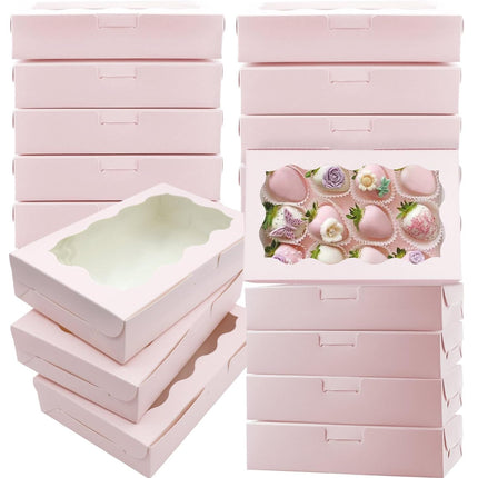 50PCS Kraft Cake Box Large Capacity Easy to Use 3 Colours Packaging