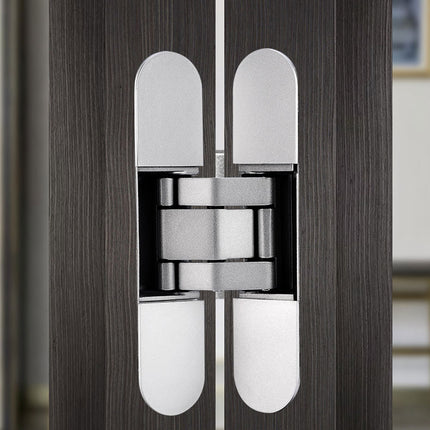 2Pcs Concealed 3D Silent Door Hinge Cross Hinge For Cabinet Wood Door Furniture