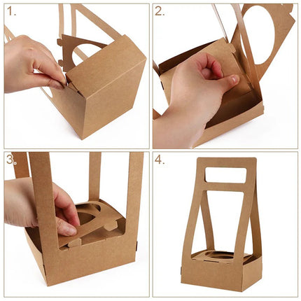 30PCS Flower Gift Packaging Boxes with Handle Durable Birthday Wedding Favors