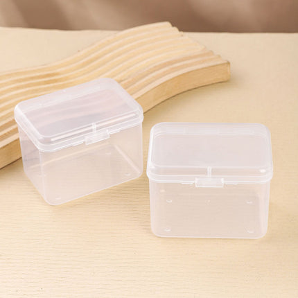 10PCS Mini Clear Plastic Storage Box Small Item Organiser Jewellery Craft Parts