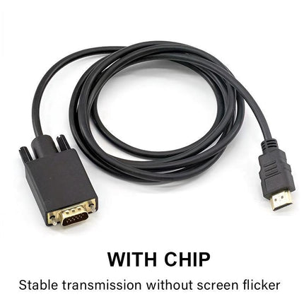1.8m 1080P HDMI to VGA Gold Plated Adapter Cable for HDTV HD LCD