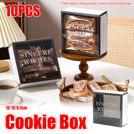 Cardboard Toffee Nougat Cookie Box With Display Window Bakery Packaging Box