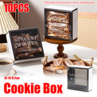Cardboard Toffee Nougat Cookie Box With Display Window Bakery Packaging Box