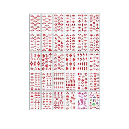 Chinese Forehead Stickers Waterproof Face Tattoo Eyebrow Makeup Decal Children - Aimall