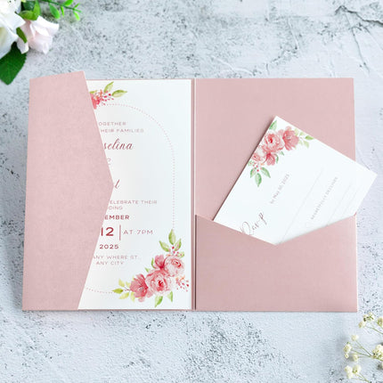20PCS 3D Tri-Fold Holiday Wedding Invitation Envelope Greeting Cards Aesthetic