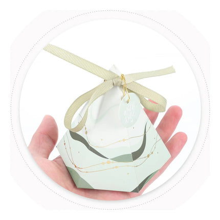 50PCS Hexagonal Candy Cones Treat Box Party Favor Bags for Wedding Birthday