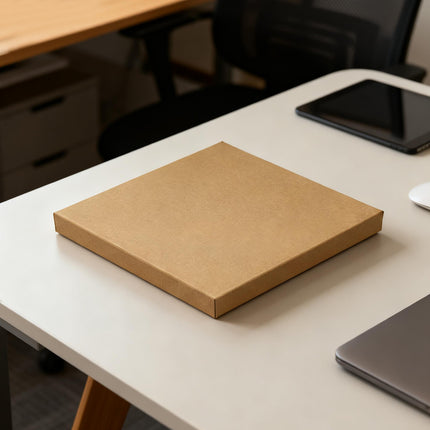 Kraft Paper Box 2 Sizes Brown 50Pcs Packaging Shipping Box Quick Folded Durable