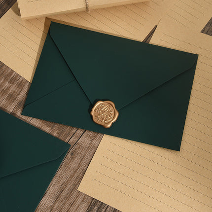 Dark Green 30PCS Envelopes 16.5x11cm Thick Paper 200GSM Invitation Mailing