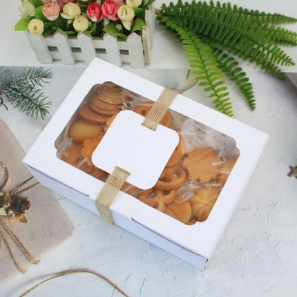 24PCS Kraft Candy Box with Clear Window Easy to Assemble Durable Gift Boxes