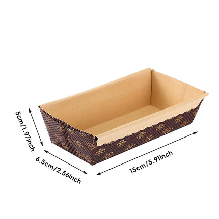 100Pcs Rectangular Cake Cupcake Liners For Baking Muffin And Pastry Use