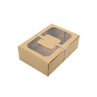 24PCS Kraft Candy Box with Clear Window Easy to Assemble Durable Gift Boxes