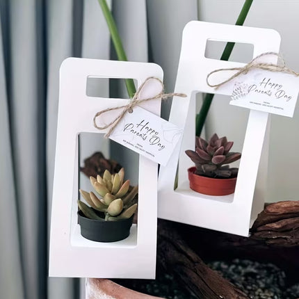 30PCS Flower Gift Packaging Boxes with Handle Durable Birthday Wedding Favors