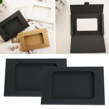 100PCS Windowed Postcard Mailing Box Cardboard Envelope for Packaging Craft Use