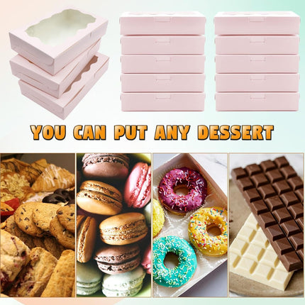 50PCS Kraft Cake Box Large Capacity Easy to Use 3 Colours Packaging