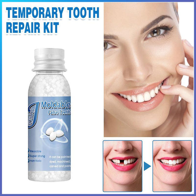 Temporary Tooth Repair Kit Resin Fix Broken False Teeth Fill Gaps Dental Denture - Aimall
