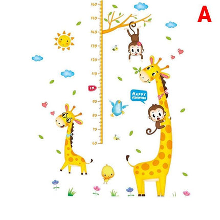 Kids Height Chart Wall Stickers Nursery Growth Measurement Ruler Removable Decal - Aimall