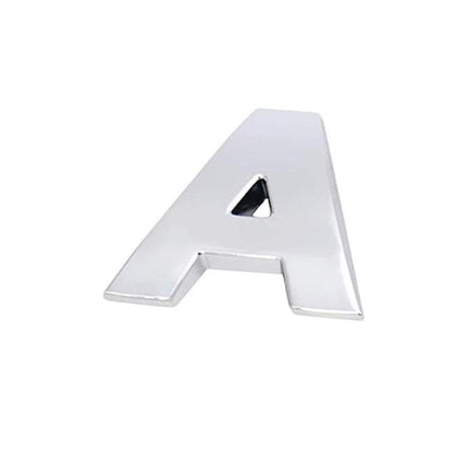 A-Z Alphabet Letters Car Sticker Self Adhesive Auto Badge Emblem 3D Chrome Good - Aimall