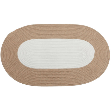 Cotton Floor Mat Oval Non Slip Carpet Household Soft Washable Rug for Bedroom