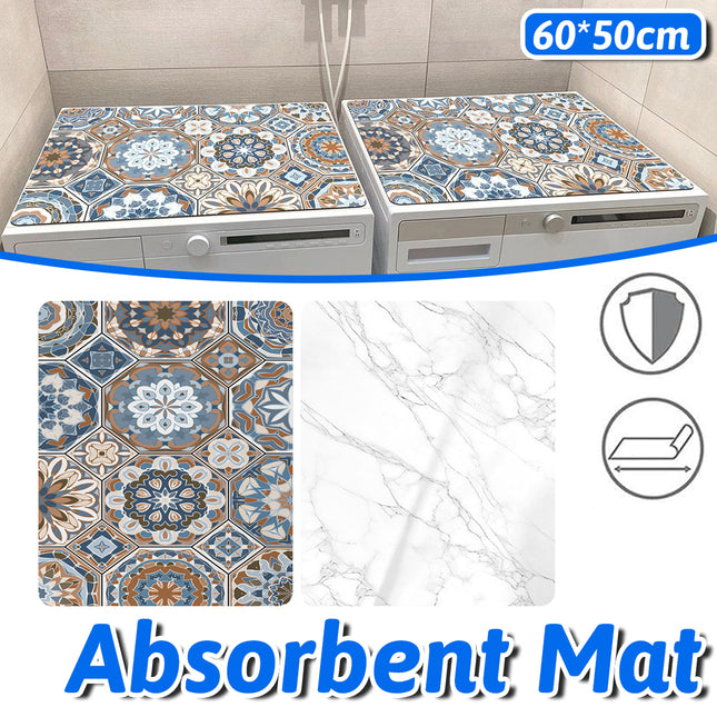 Washing Machine Water Absorbent Mat Quick Dry Dust Proof for Laundry Room Use