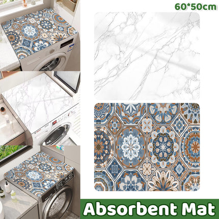 Washing Machine Water Absorbent Mat Quick Dry Dust Proof for Laundry Room Use