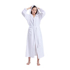 Hotel Cotton Waffle Bathrobe Quick Dry Absorbent Hooded Long Soft Unisex