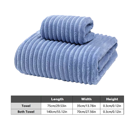 Quick Dry Bath Towel Lightweight Absorbent Fabric Shower Beach Travel Use