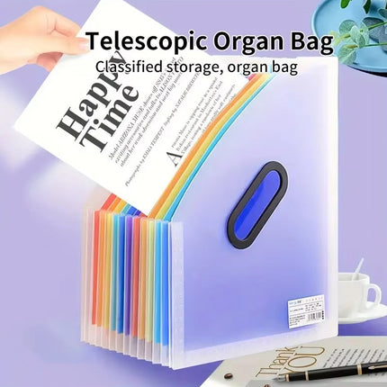 2PCS Large Capacity Multi-Layer Stand-Up Accordion File Folder Waterproof