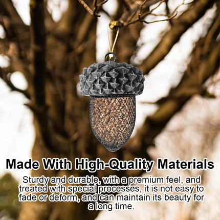 Black Acorn Bird Feeder Durable Antirust for Garden Yard Patio Decoration Use