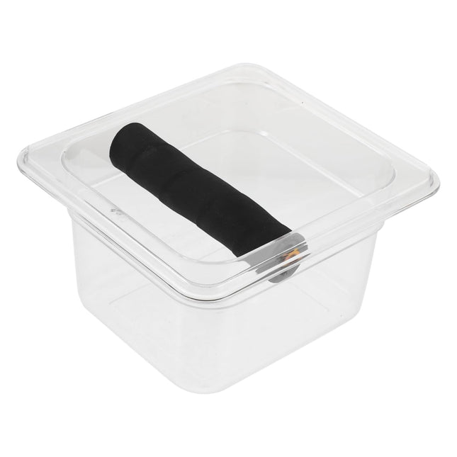 Coffee Knock Box Barista Dosing Station Clear Body Anti Slip Knock Bar Portable