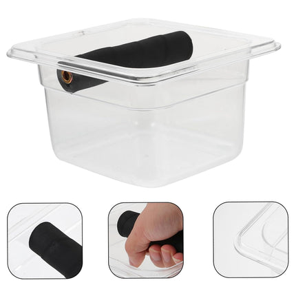 Coffee Knock Box Barista Dosing Station Clear Body Anti Slip Knock Bar Portable