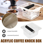 Coffee Knock Box Barista Dosing Station Clear Body Anti Slip Knock Bar Portable