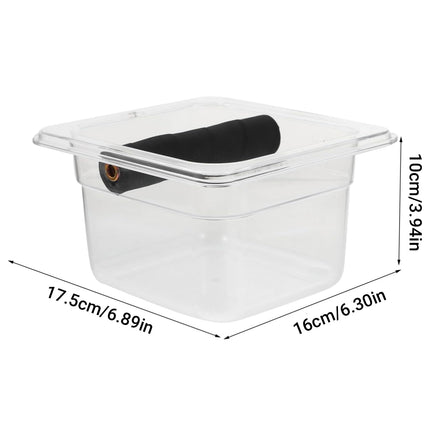 Coffee Knock Box Barista Dosing Station Clear Body Anti Slip Knock Bar Portable
