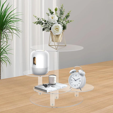 Acrylic Cake Display Stand 4PCS Multi Layer Clear Tiered Platter Wedding Party